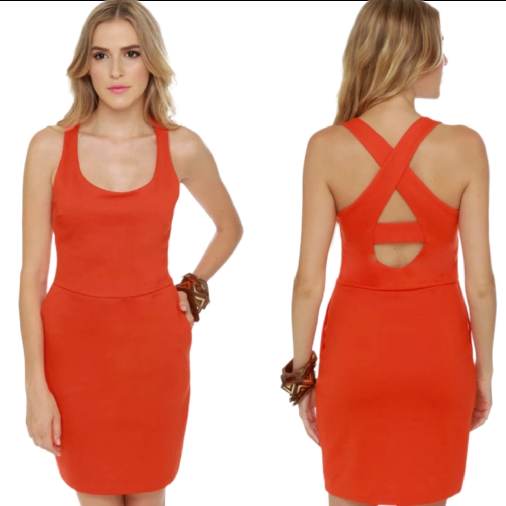 NWOT BB Dakota by Jack Penelope Orange Dress Size S